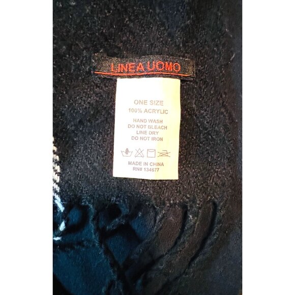 Buffalo Checkered Scarf Linea Uomo One Size 100% Acrylic - Picture 2 of 2